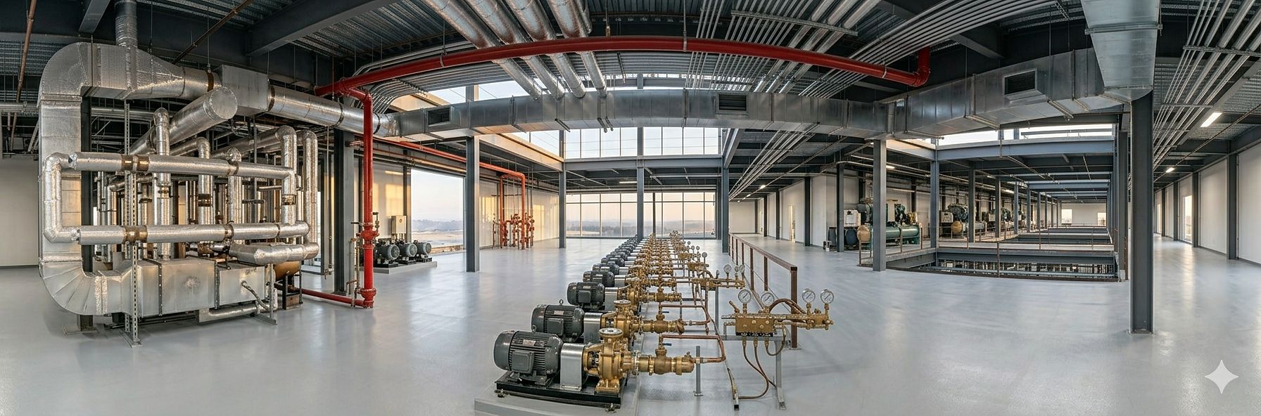 Full MEPF pump hall — single-contract scope, ready for handover